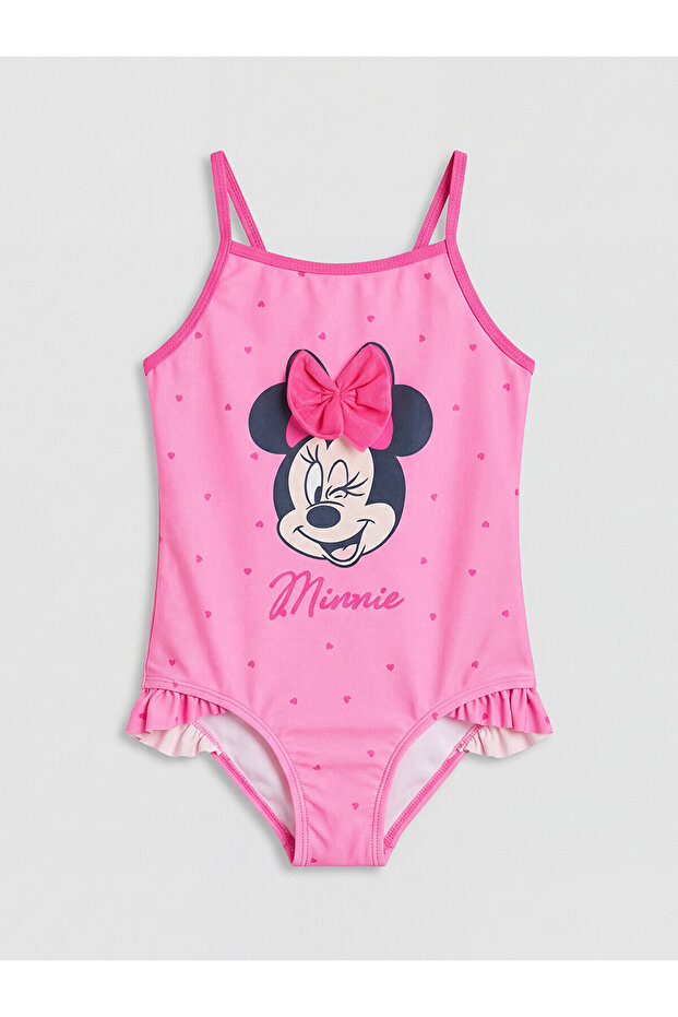 Nevavm Minnie Mouse Printed Girls' Swimsuit with Difference
