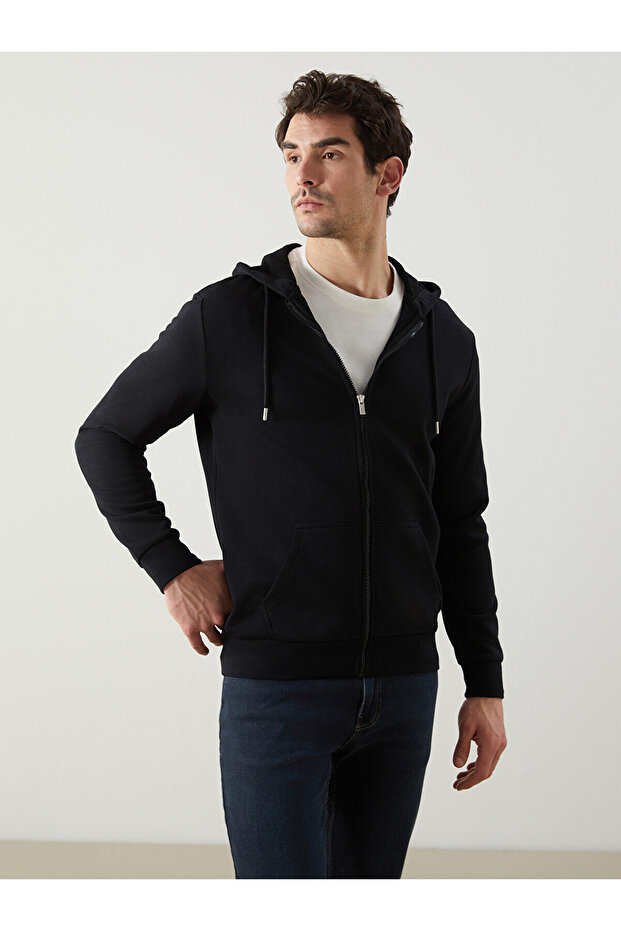 Trendlucky with a Difference Hooded Long Sleeve Men's Zipper Sweatshirt