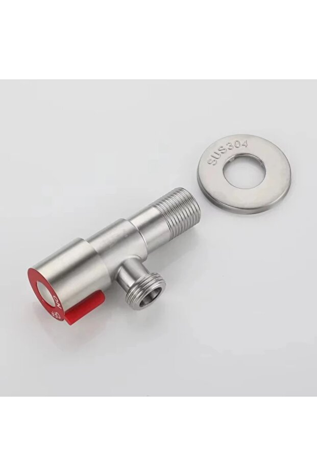 red Bathroom Basin Sink Faucets Taps Angle Stop Valve Brass Black Finish G1/2" Shut Off Valve Bathro
