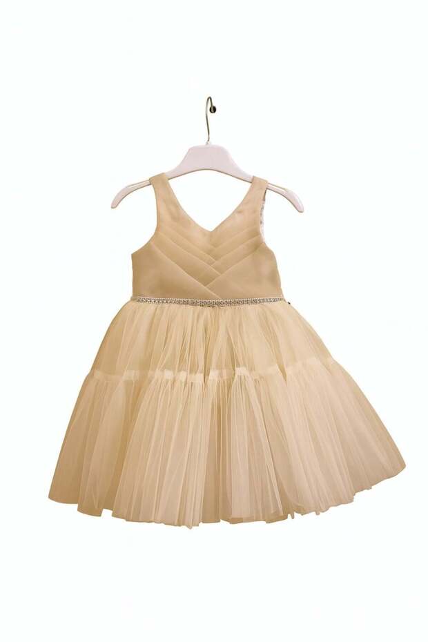 Baby Girl 3178 Evening Dress with Stone on the Waist Gkmh0015
