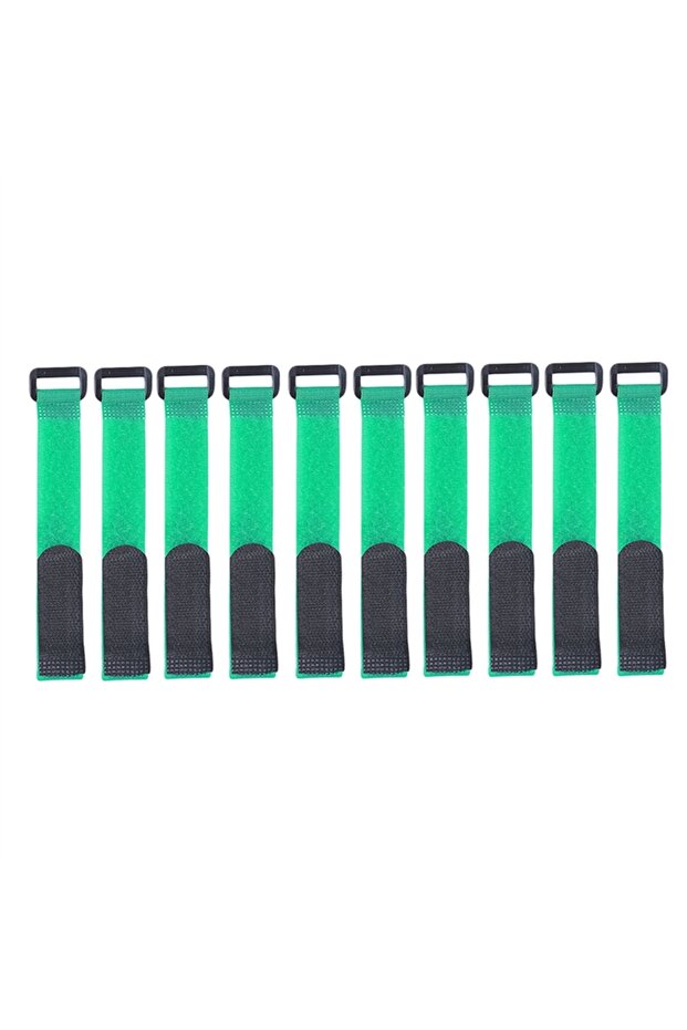 green 10pcs Fishing Rod Tie Holder Strap Suspender Fastener Hook Loop Ties Belt Fishing Rod Strappin