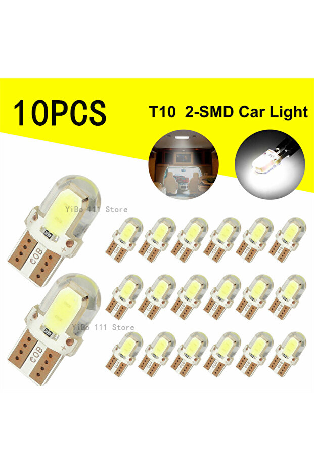 10PCS 5/10/20PCS LED License Plate Light Bulb W5W T10 COB 4SMD Canbus Compatible White Auto Parking