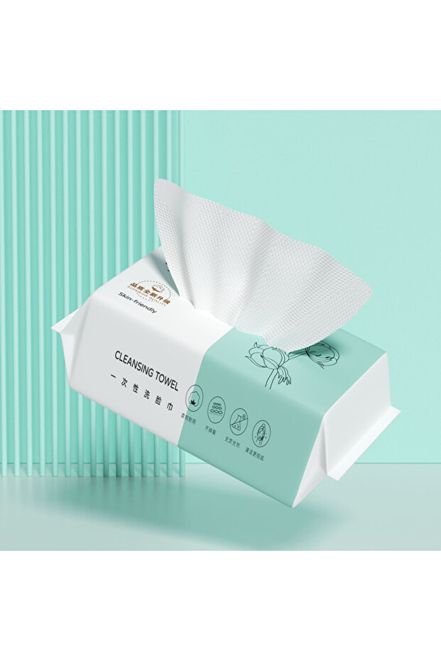 30pcs-15x20cm Disposable Pure Cotton Pearl-Patterned Face Towel, Dry and Wet Dual-Purpose, Soft Make