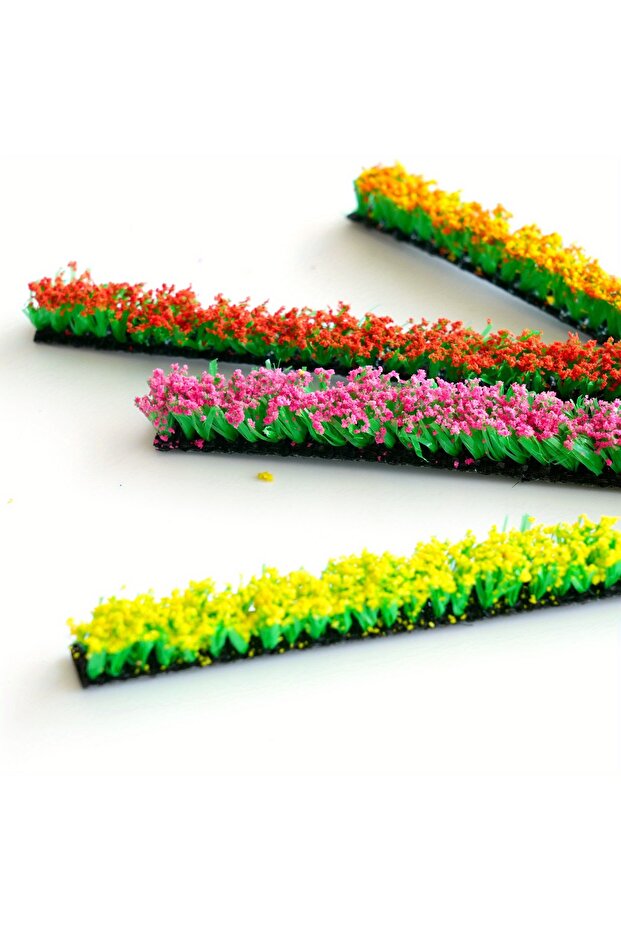 MULTI 4Pcs Miniature Shrub Strips, 3.9 Inches Static Shrub Vegetation Groups Bush, Static Scenery Mo