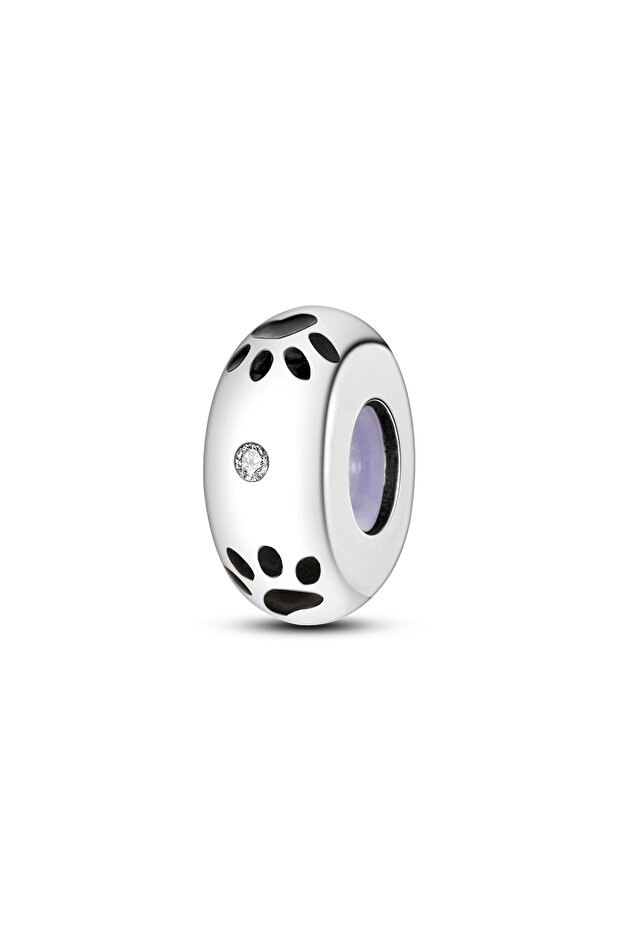 KTC150 Charms Fit Original Beads 925 Sterling Silver Clip Charms Zircon Silicone Spacer Beads fit Br