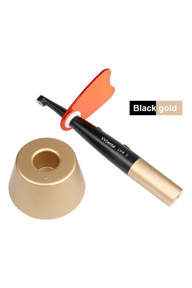 Black -Gold Dentistry LED Curing Lamp Resin Oral Hygiene Cordless Device Led Dental Photopolymerizer