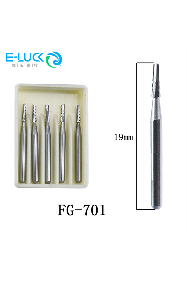 FG-701 5pcs Dental Tungsten Carbide Burs Surgical Carbide Cutters Drills 1.6mm for High Speed Handp
