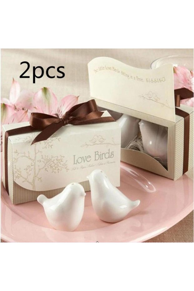 2 Pcs 2 Pcs/Set Love Bird Salt & Pepper Shaker Wedding Favors And Gifts For Guests Souvenirs Decorat