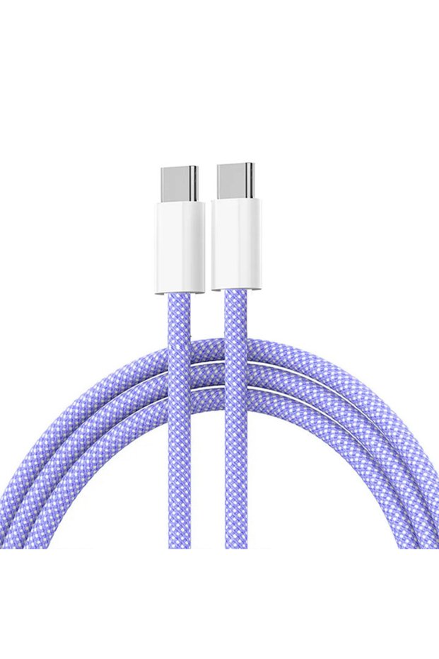 2m Purple 60W PD Fast Charging USB C to USB C Cable for Apple iPhone 17 16Pro Max/15/Plus Type-C Qui