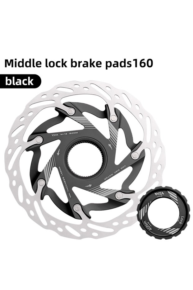 160mm Black VXM Road Bicycle Center Lock Disc Brake Rotor Pads CNC Lightweight Aluminum Alloy MTB Bi