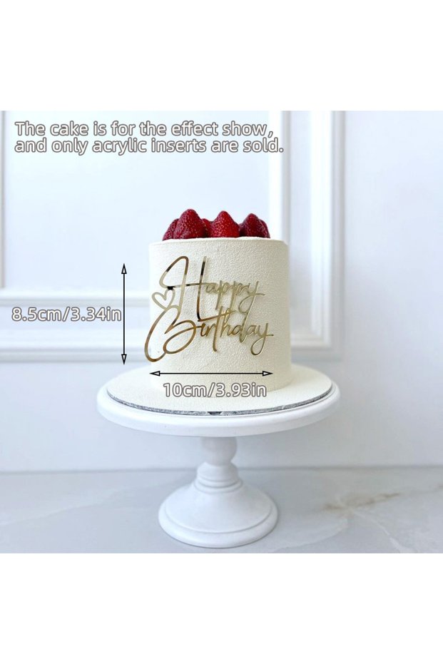 1pc A New Happy Birthday Cake Toppers Gold Acrylic Birthday Girl Kids Birthday Party Cake Topper Des
