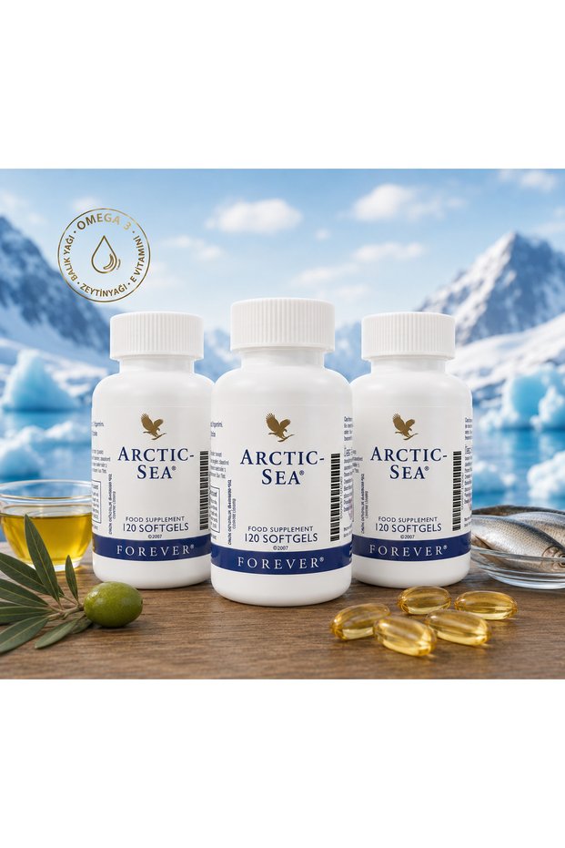 Arctic Sea Omega-3 Fish Oil and Vitamin E Supplementing Food 3 X 120 Softgels