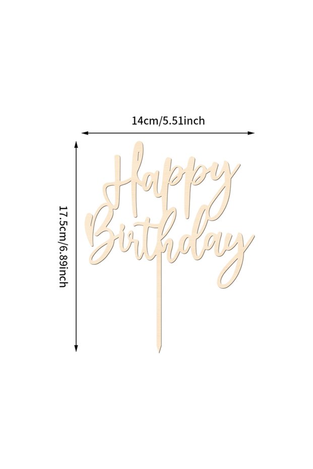 Wooden Cake Topper YOMDID Happy Birthday Cake Topper Wooden Happy Birthday Cake Topper Cake Decorati