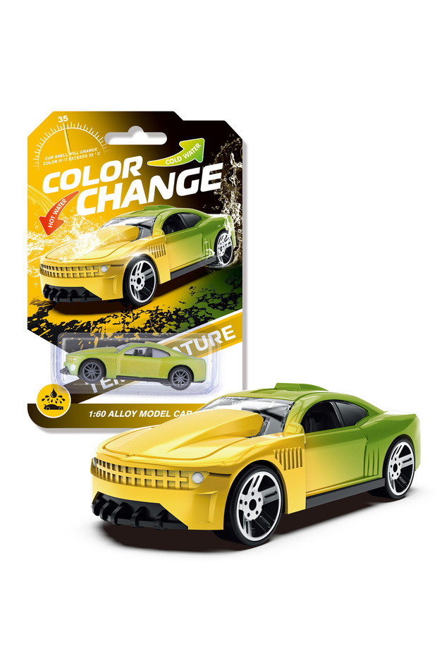 03 1:64 Color Change Alloy Car Toys for Kids Temperature Sensing Inertial Pull Back Mini Racing Cars