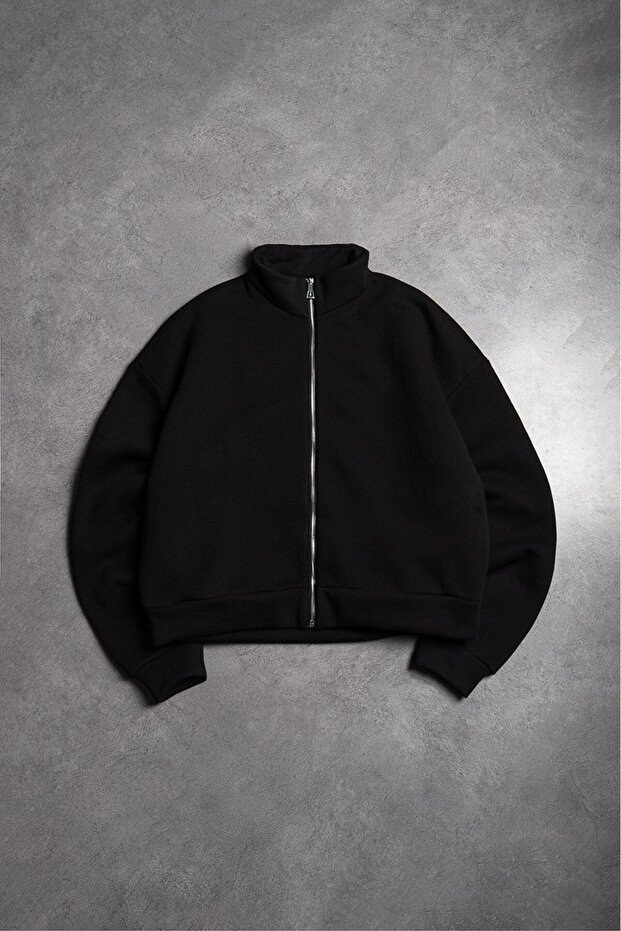 سترة رجالية سوداء من Concrete Zip