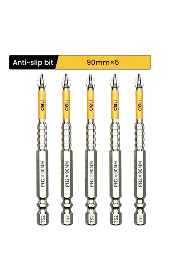 5PC 90mm 5PCS Upgraded High Hardness And Strong Magnetic Bit 25/50/65/70/90/150mm Non-slip Cross Hi