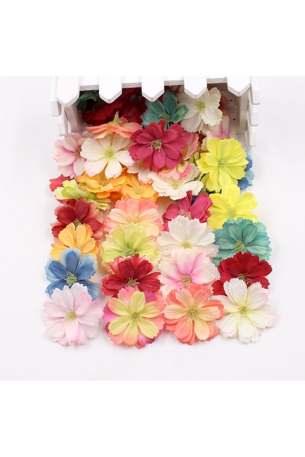 50Pcs Mixed 10/20/50Pcs Artificial Flowers Rose Head For Home Decor Fake Flower DIY Craft Wreath Acc