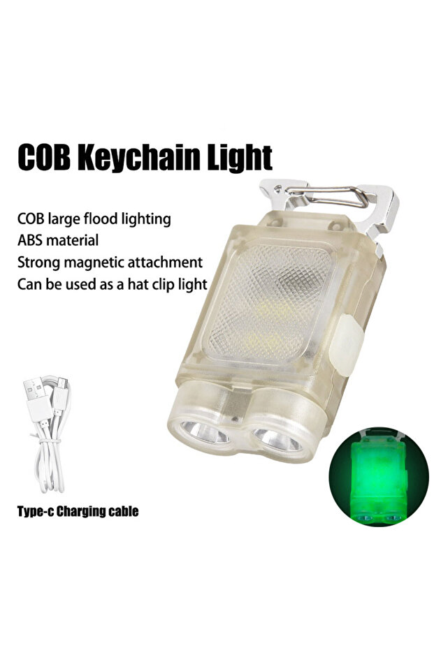 31002 Keychain light Mini EDC Keychain Light Fluorescent Flashlight 6 Modes Magnetic Hat Lamp Campin