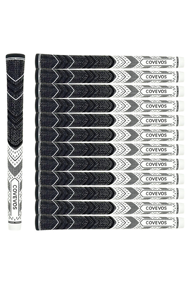 whiteMediumSize 13pcs Golf Grips, Made of Natural Rubber, with Durable Non-Slip Design, Suitable for