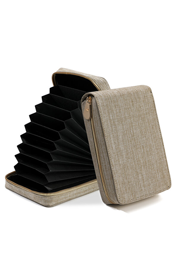 khaki New Empty Circular Knitting Needles Storage Bag Knitting Kit Case Organizer Bag For Crochet Ho