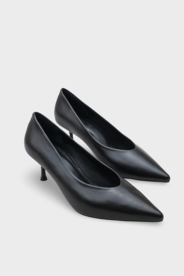 Merle Pointed Toe Genuine Leather Lined Stiletto