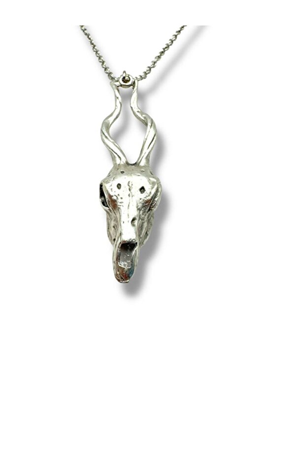 Gothic Antlered Deer Head Unisex Necklace – Symbol of Nature, Strength, and Mystical Energy