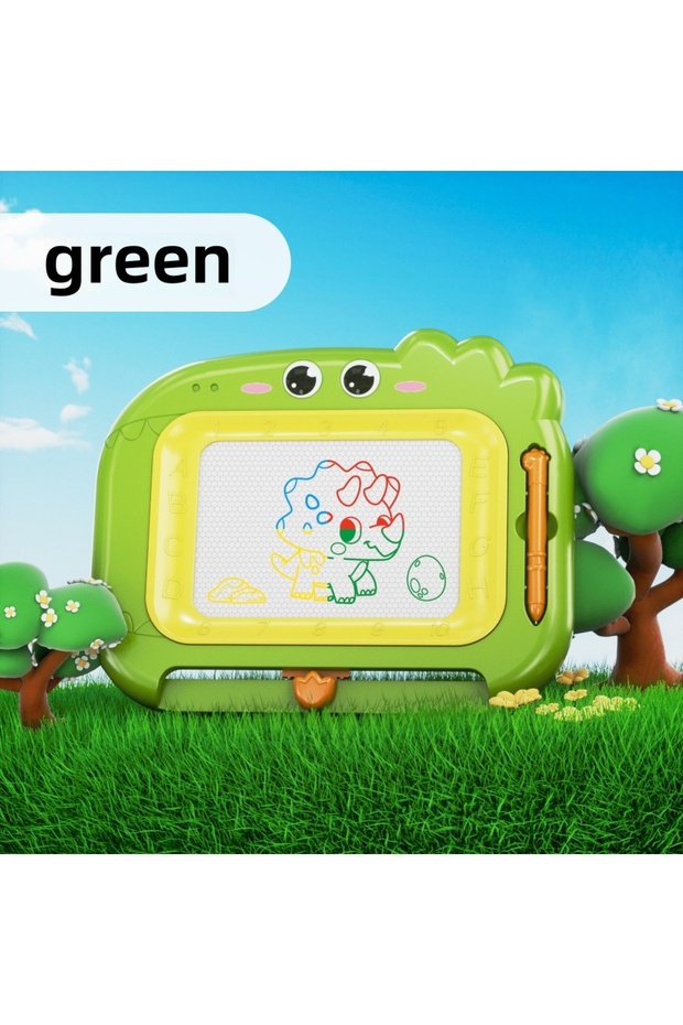green Children's Early Education Puzzle Colored Drawing Board Erasable Writing Board Graffiti Toy Pu