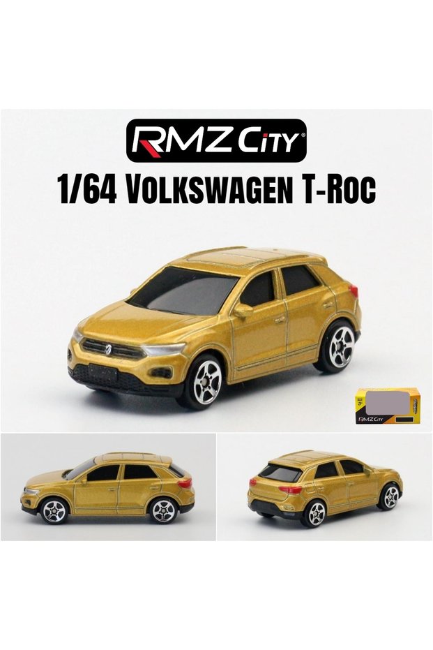 Volkswagen T-Roc 1/64 RMZ CiTY Diecast Toy Car Model Miniature 3-inch Free Wheels Collection Suitabl
