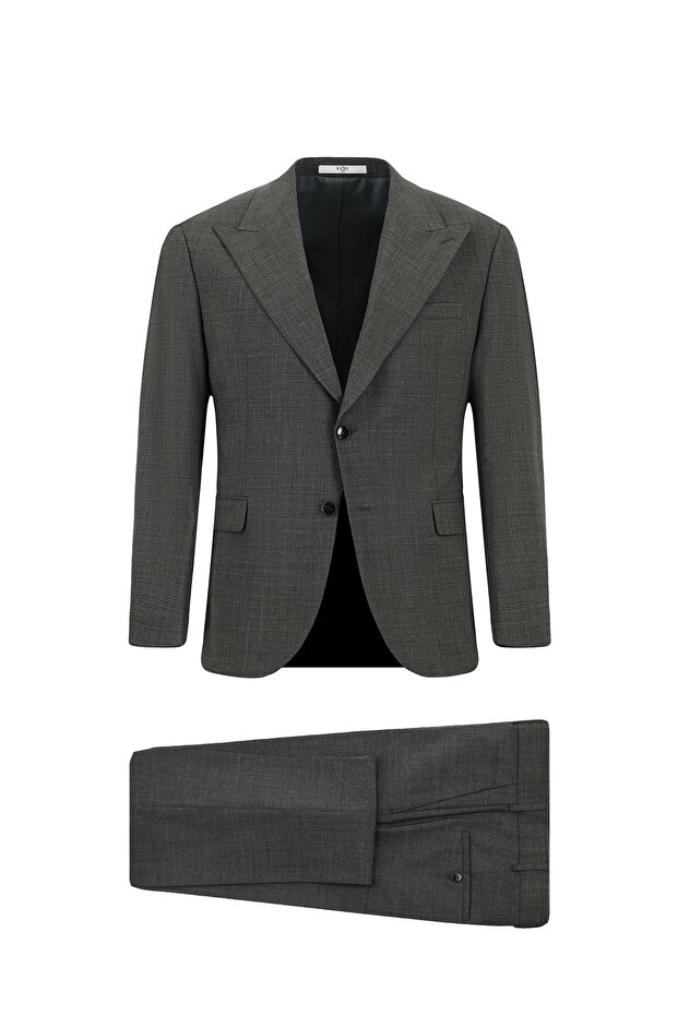 6 Drop Regular Fit Standard Cut Wool Patterned Suit