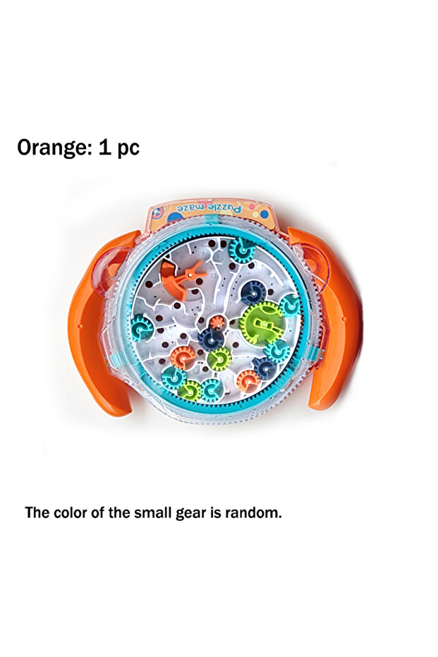 Orange Intellectual Escape Maze Challenge, Maze Disk Gear Track Ball, Logic Training, Attention Enha