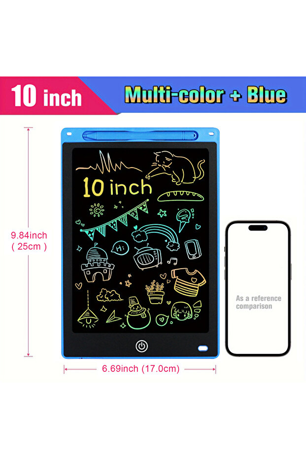 10 inch Royal blue 8.5" /10"/12" Drawing Board LCD Writing Tablet For Kids Montessori Educational To