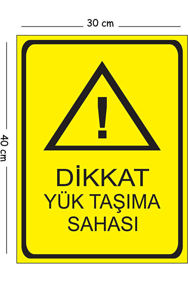 Metal Attention Load-Bearing Area 30X40 cm A3 Warning Work Safety Sign