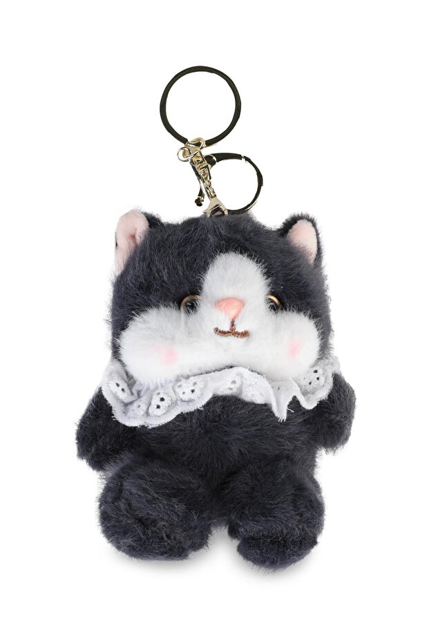 Plush Keychain Cat - Navy Blue