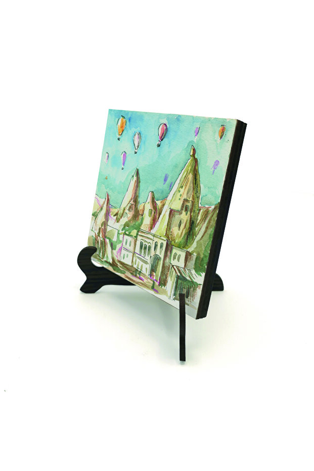 سطح طاولة MDF مطبوع بتصميم كابادوكيا 10x10 KRT-115