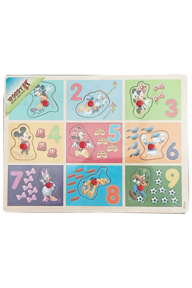 9-Piece Detachable Wooden Puzzle Jigsaw Pazıl
