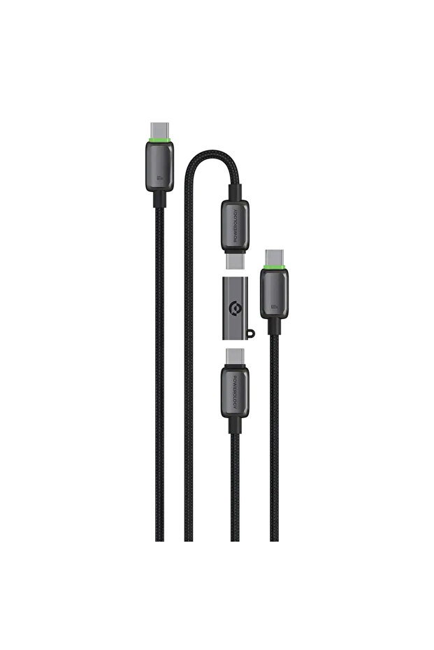 Argos USB-C Cable Combo 1M 100W + 2M 60W, Dual Type-C Fast Charging Cables with Splitter