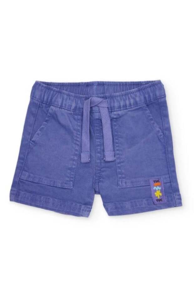 Boys' Elastic Waist Bermuda Shorts 2-8 Years Dark Blue