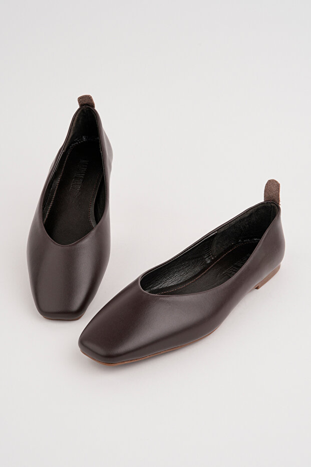 Jbr-S02 Flat Sole Genuine Leather Ballerinas