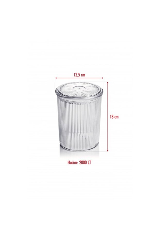 12-Piece Baroque Round Large Jar Set & Storage Container & Food Container (12*2000 ml)