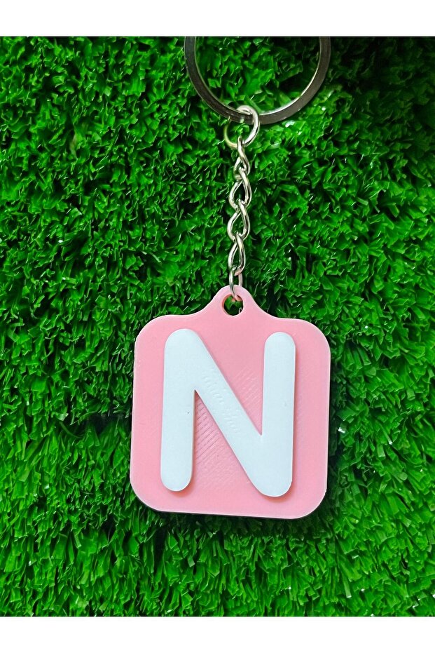 Nfc Smart Initials Keychain | One-Touch Profile & Social Media & Song Sharing