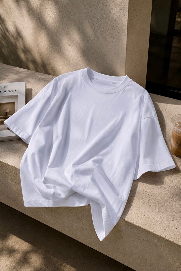 100% Βαμβακερό Μπλουζάκι Oversize MY3535 - 2