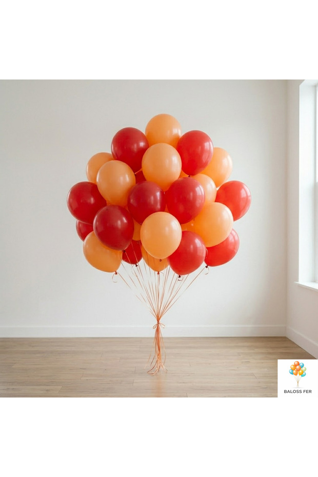 Red Orange Balloon Set 20 Pieces Birthday Party Decoration Stylish Design