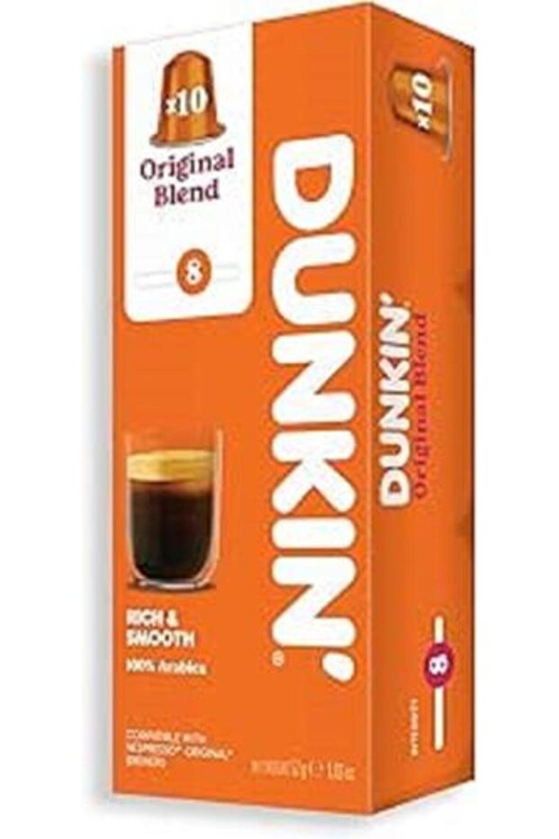 كبسولات قهوة دانكن الأصلية - نسبريسو 10 كبسولات DUNKIN NESPRESSO CAPS ORIGINAL BLEND