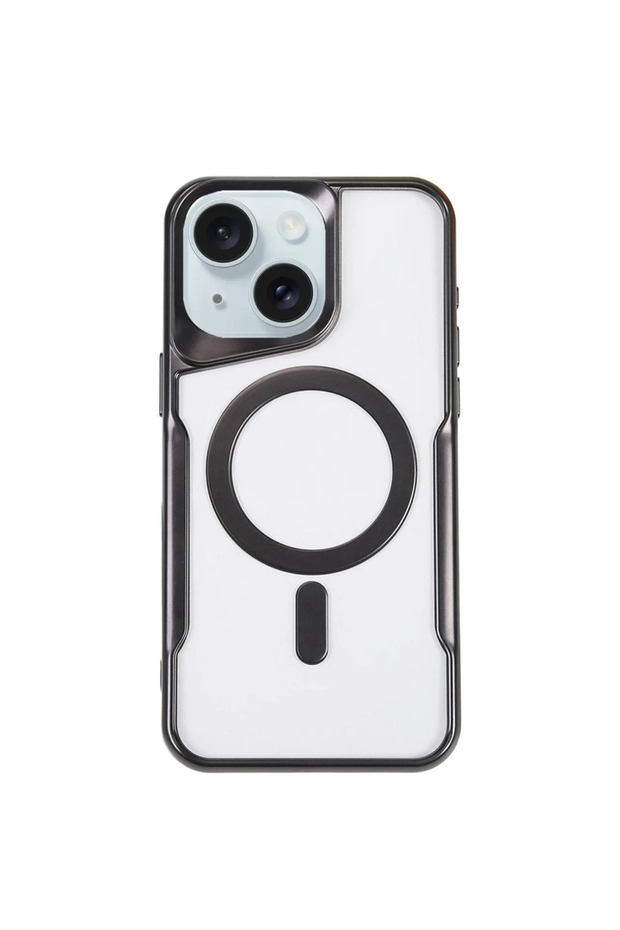 Ilkeshop New iPhone 14 Case Boyi Magsafe Silicone Cover (05434) - Black