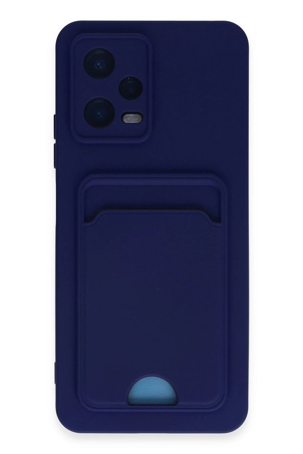 Ilkeshop New Poco X5 5g Case Kelvin Silicone with Business Card Holder (112229) - Navy Blue