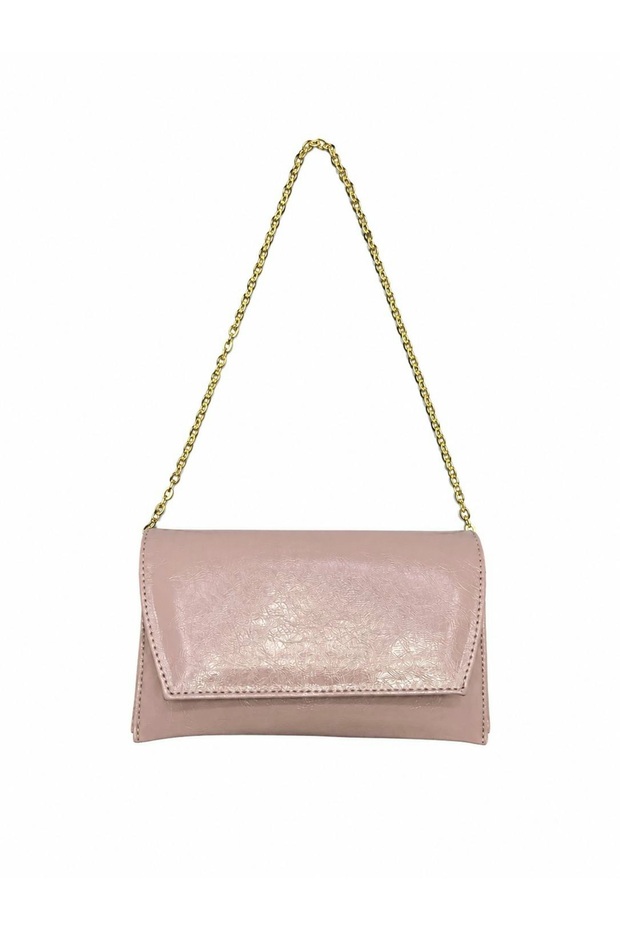 Envelope Style Double-Compartment Magnetic Closure Chain Strap Women's Hand and Shoulder Bag - Portfolio & Clutch (21Cm*13Cm)