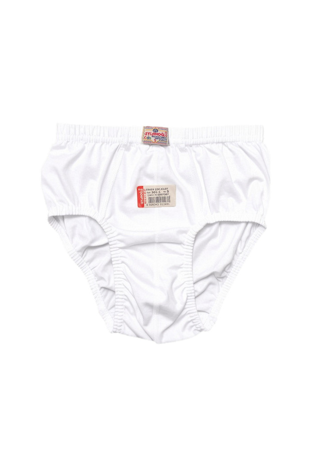 6-Pack White Colored Boys' Underwear - 1