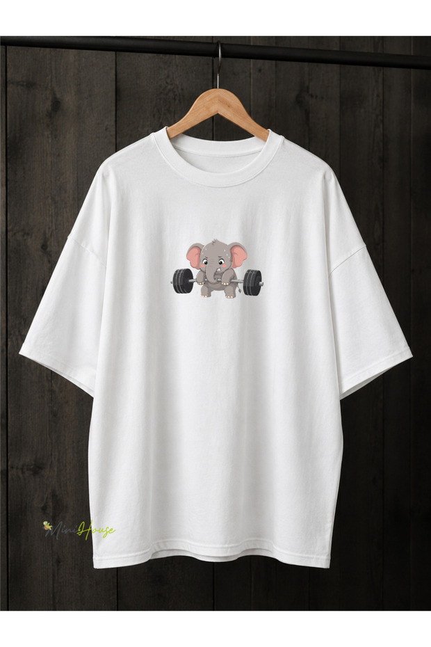 Elephant Gym Printed Oversize T-Shirt