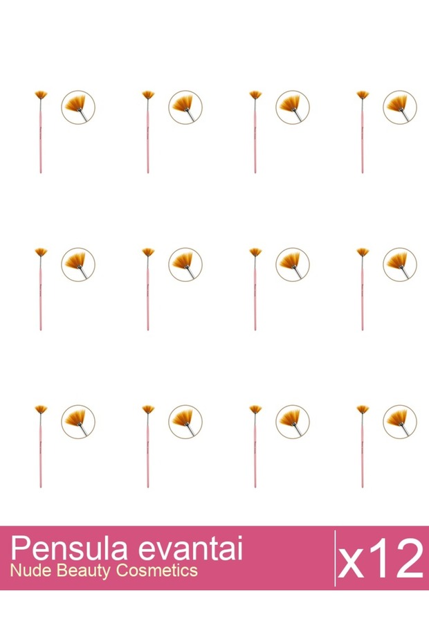 Set 12x Pensula evantai