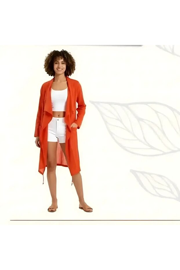 Natural Linen Kimono Jacket